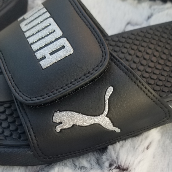 🔥PUMA!!!🔥SILVER GLITTER PUMA SLIDES!! LAST!! - Picture 4 of 8